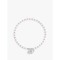 Joma Love Life Crystal Beaded Bracelet, Silver/Pink