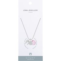 Joma Guardian Angel Necklace, Silver/Pink
