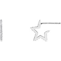 Joma Alix Cubic Zirconia Pave Star Drop Earrings, Silver