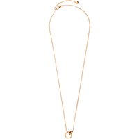 Dyrberg/Kern Two Circles Pendant Necklace, Rose Gold