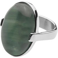 Dyrberg/Kern Retro Gem Cocktail Ring, Green/Silver