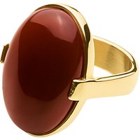 Dyrberg/Kern Retro Gem Cocktail Ring, Red/Gold