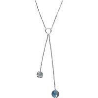 Skagen Seaglass Long Lariat Chain Necklace, Silver