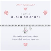 Joma Sterling Silver Plated A Little Guardian Angel Bracelet, Silver
