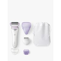 Philips BRL170/00 SatinShave Prestige Wet And Dry Electric Shaver, White/Purple