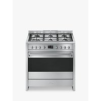 Smeg A1-9 Opera Range Cooker With Gas Hob, Stainless Steel