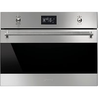 SMEG SF4390VCX Classic Compact Combination Steam Oven, Stainless Steel