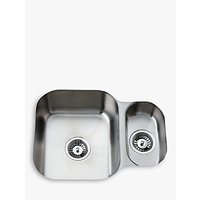 Clearwater Tango 1.5 Bowl Undermounted Kitchen Sink, Stainless Steel
