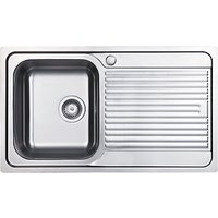 Clearwater Zumba Smaller Single Bowl Inset Kitchen Sink, Stainless Steel