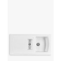 Clearwater Sonnet Inset 1.5 Bowl Ceramic Kitchen Sink, White