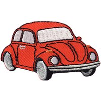 Habico Iron On Red Beetle Car Motif