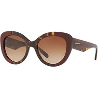 Burberry BE4253 Round Lens Sunglasses, Tortoise/Brown