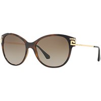 Versace VE4316B Embellished Cat's Eye Sunglasses, Tortoise/Brown Gradient