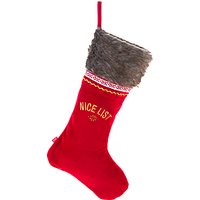 Portable North Pole Deluxe Christmas Stocking, Red