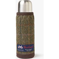 John Lewis Moon Wool Check Thermos Flask, Brown