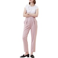 Finery Oliver High Waisted Peg Trousers, Pale Pink