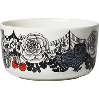 Marimekko Veljekset Stoneware Bowl, White/Black/Blue