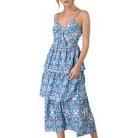 Closet Ruffle Layer Dress, Blue