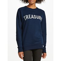Selfish Mother Treasure Crew Neck Sweatshirt, Navy/Silver