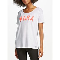 Selfish Mother Mama Oversized T-Shirt, White/Coral