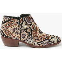 Sam Edelman Petty Tapestry Block Heeled Ankle Boots, Multi