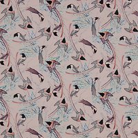 Indigo Fabrics Paradise Birds Print Fabric, Red/Pink
