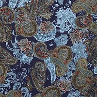Peter Horton Paisley Fabric, Navy
