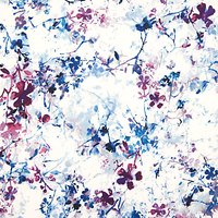 John Kaldor Ink Flower Print Fabric, Navy/Lilac
