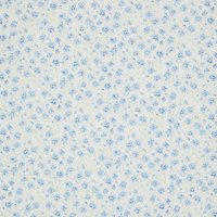 Viscount Textiles Floral Print Fabric, Light Blue/White
