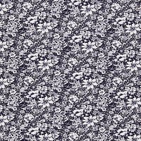 Montreux Fabrics Flower Print Fabric, Navy/White