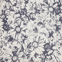 Montreux Fabrics Flower Print Fabric, Grey/White