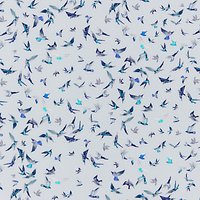 Indigo Fabrics Bird Print Fabric, Blue