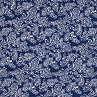 Oddies Textiles Paisley Print Fabric, Blue/White