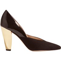 Karen Millen Collection Hammered Heel Court Shoes, Black