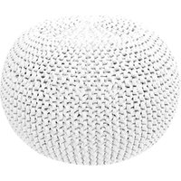 Hoooked Crochet And Knit Your Own Pouf Kit, White