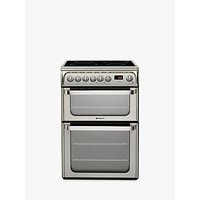 Hotpoint HUI611 X Electric Range Cooker, Stainless Steel