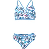 Fat Face Girls' Starfish Print Bikini, Blue