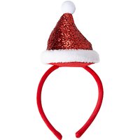 John Lewis Children's Christmas Santa Hat Headband, Red