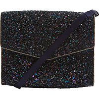 John Lewis Children's Glitter Sequin Handbag, Navy
