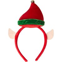 John Lewis Children's Christmas Elf Headband, Red
