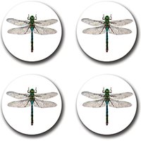 Gadd & Co Dragonfly Coasters, Glass, Set Of 4