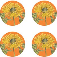 Gadd & Co Sunflower Coasters, Glass, Set Of 4