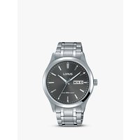 Lorus RXN35DX9 Men's Bracelet Strap Dress Watch, Silver/Black