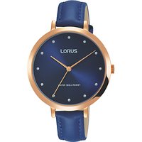 Lorus RG230MX9 Women's Leather Strap Watch, Blue