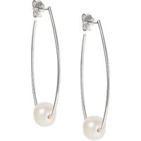 Claudia Bradby Freshwater Pearl Trapeze Drop Earrings, Silver/White