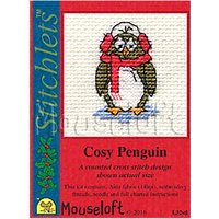 Mouseloft Cosy Penguin Card Counted Cross Stitch Kit