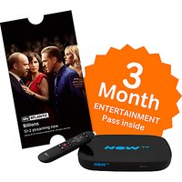 NOW TV Smart TV Box With Pause & Rewind, With 3 Month Entertainment Pass, Black