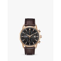 Citizen CA7003-06E Men's Chronograph Date Leather Strap Watch, Brown/Black