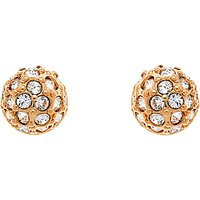 Cachet Pave Ball Swarovski Crystal Stud Earrings, Rose Gold