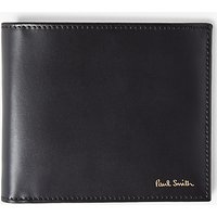 Paul Smith Interior Stripe Bifold Leather Wallet, Black